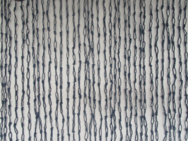 Vliegengordijn - Deurgordijn - Papier - 90 x 220 cm - Blauw DD2600B