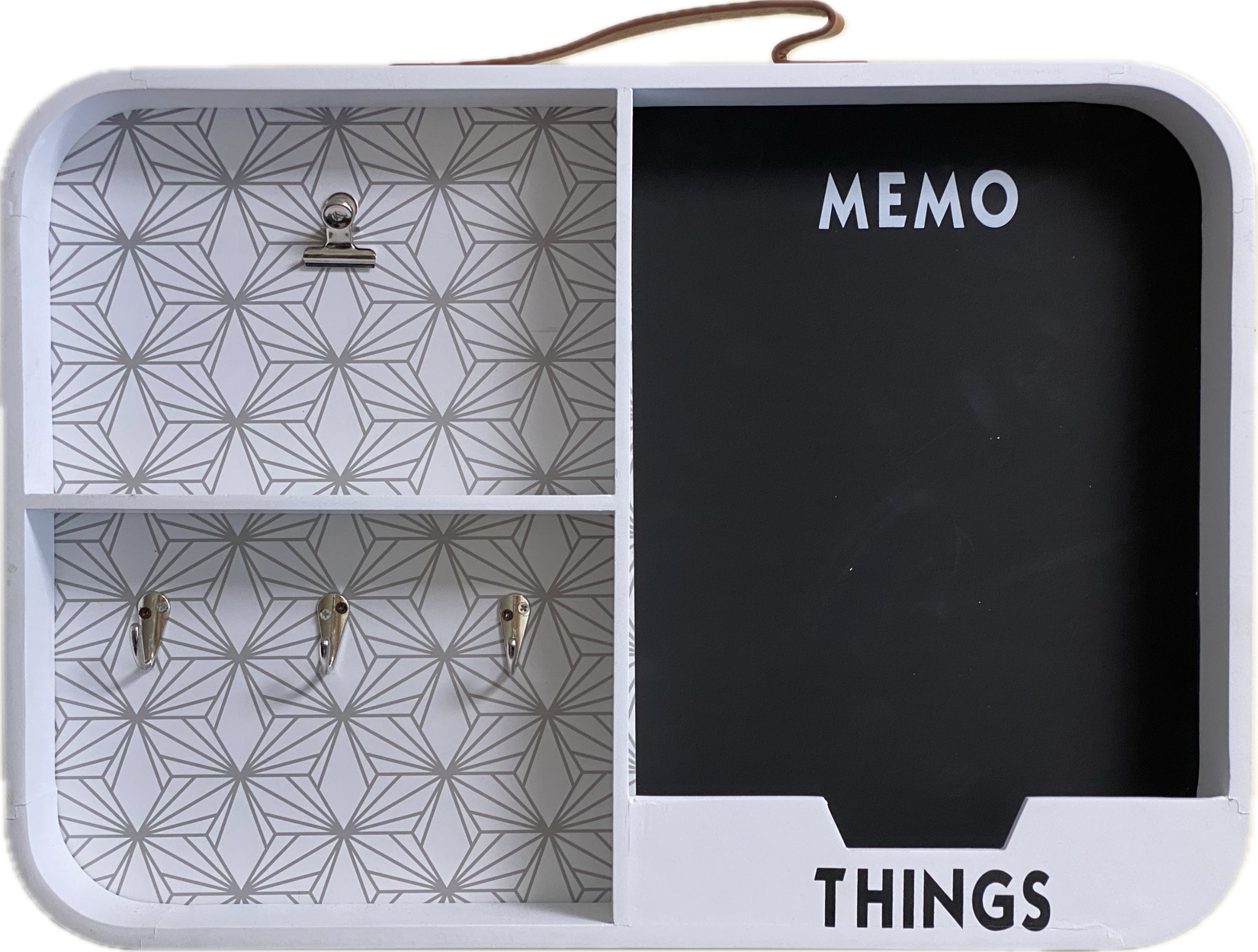 Trendy Memobord - Krijtbord - Hout - 50 x 35,5 cm - met opbergvakje  EE6400