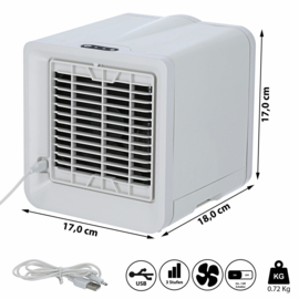 Mini Aircooler - Luchtkoeler - Ventilator - USB Ventilator - 17x18x17cm  HF1100