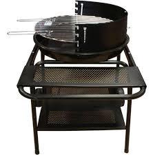 Verrijdbare Barbecue / grill met 2 zijtafels  HM0040