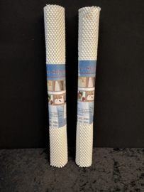 Antislip mat op rol wit 45 x 100 cm - set van 2 stuks - DD2210