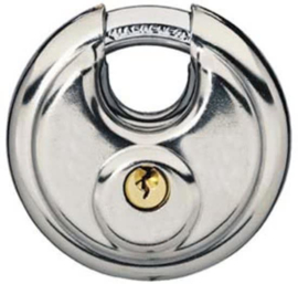 Discus Slot - Hangslot - Heavy Duty Slot - Stainless Steel 60mm met 2 sleutels  DD7450