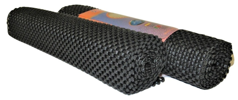 Antislip mat op rol zwart 30 x 150 cm - set van 2 stuks - CC2710