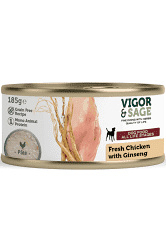 Vigor & Sage fresh chicken with ginseng 185gr