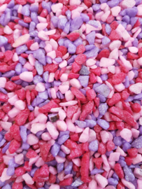 aquarium grind glitter gravel mix lila/roze ± 1kg