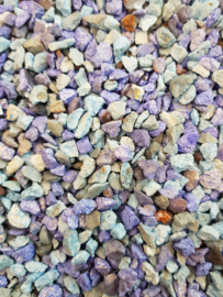 Aquarium grind split gekleurd blauw ± 1kg