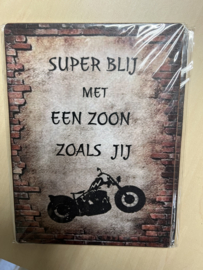 tekstbordjes : zoon
