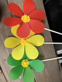 Carnavals bloemen 3 stuks