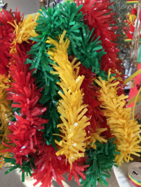 Guirlande carnaval 5 m rood/geel/groen