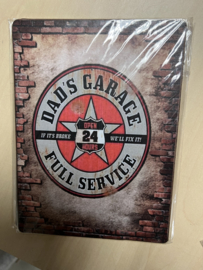 tekstbordjes : dad's garage