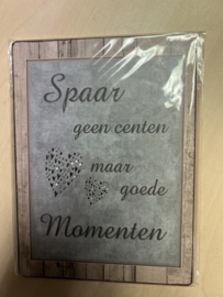tekstbordjes : spaar momenten