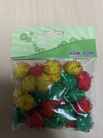 Glitter pompon 2 cm