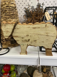 houten koe met bel