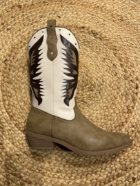 Cowboy boots khaki beige 670