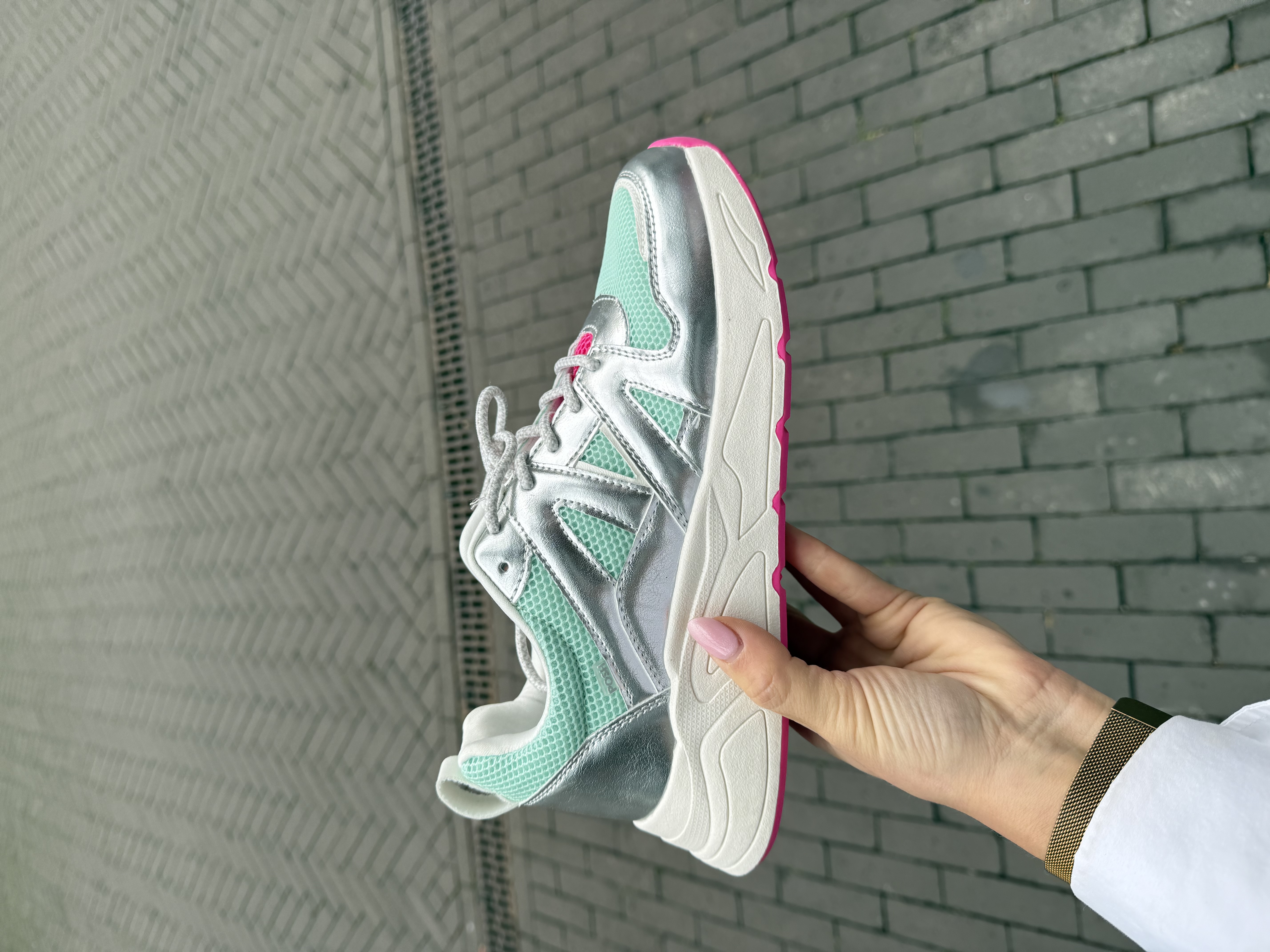 Posh sneaker silver mint