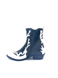 Cowboy laarsje zwart wit