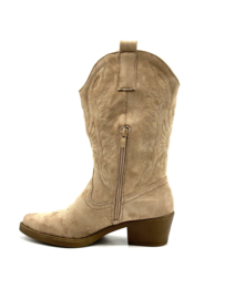 Cowboy boots khaki suede