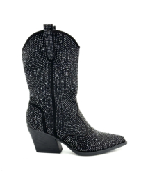 Cowboy boots black sparkle