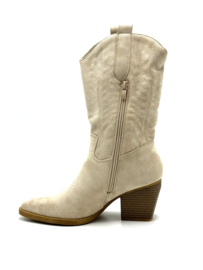 Cowboy boots beige suede DE1152S
