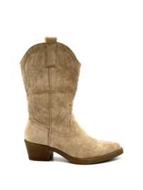 Cowboy boots khaki suede