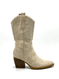 Cowboy boots beige suede DE1152S