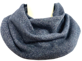 Marineblauw  sjaal met blauw en goud glitter