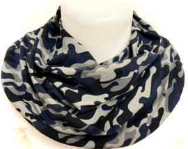 Blauwe camouflage sjaal