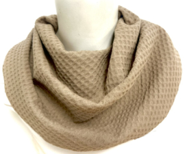 Taupe wafel ruit sjaal