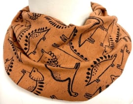 Bruin/bronze sjaal met dinos