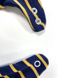 Blauw sjaal met geel streep