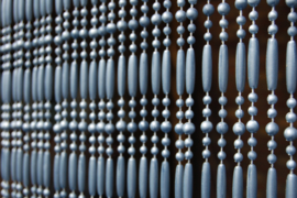 FRÉJUS 5 90x210cm perles gris metalisé