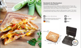 Sandwich / tosti bakplaat voor baking system