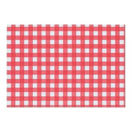 Placemat rode ruit 250 st