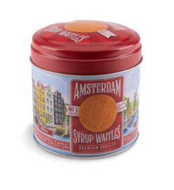 Stroopwafelblik Amsterdam kleur doos 6 stuks