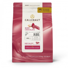 Callebaut smeltchocolade Ruby 2,5 kg