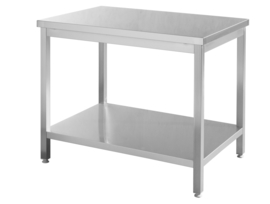 Stainless steel work table with bottom - 180 x 70 x 85 cm
