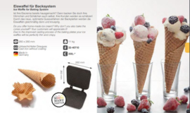 Ice cream cone baking tray for baking system