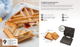X-waffle baking tray for baking system