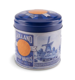 Stroopwafelblik Delfts blauw doos 6 stuks