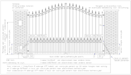 Quiko Sub Professional, ondergrondse poortopener set voor vleugels tot 3 meter en tot 350kg .