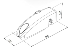 Quiko Boxter, opener voor garage-kanteldeuren. 1x midden motor. Art. 0591