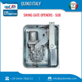 Quiko Sub Professional, ondergrondse poortopener set voor vleugels tot 3 meter en tot 350kg . incl. 4 handzenders en wifi/gsm module. Art.0700