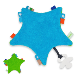 Labeldoekje Star - Blauw/Groen