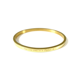 Stainless steel bangle in goud | YOU ARE ONE IN A MILLION