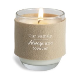 Cosy Candle | Our family - Always and forever