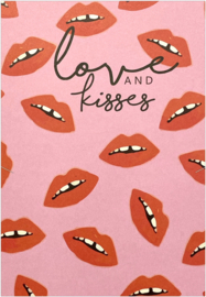 Sieradenwenskaart 'Love and kisses'