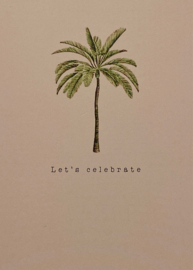 Minikaartje 'Let's celebrate'
