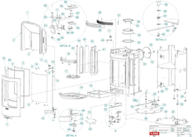 Contura 510 520 550 580 590 T avec modèles à vitres latérales étroites (ancien modèle)