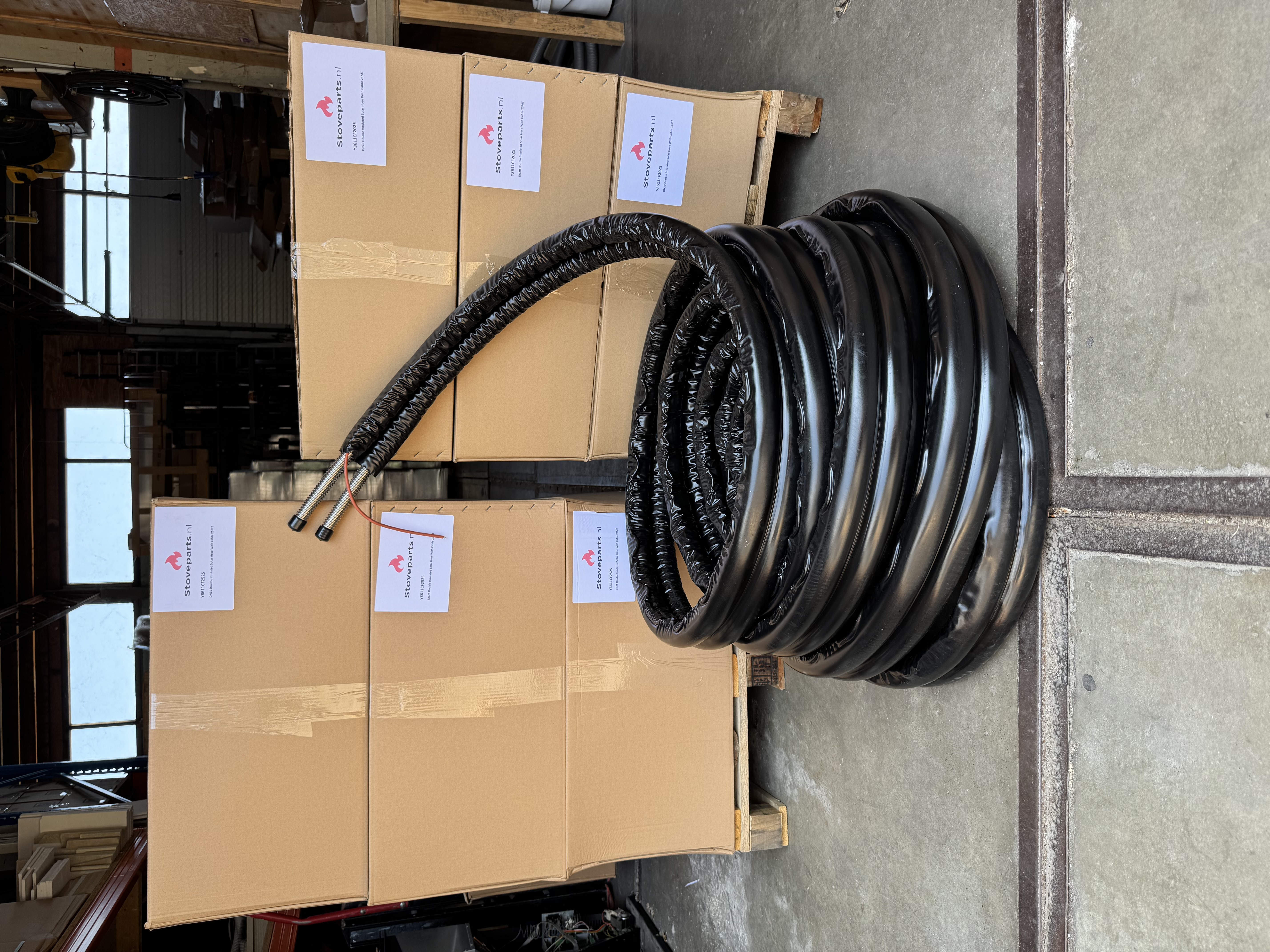 Rvs ribbel buis / solar leiding / zonneboiler & warmtepomp flexibel