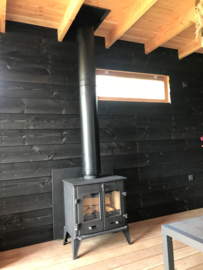 Installatie pakket plat dak + Saenfire hutte 5 kw